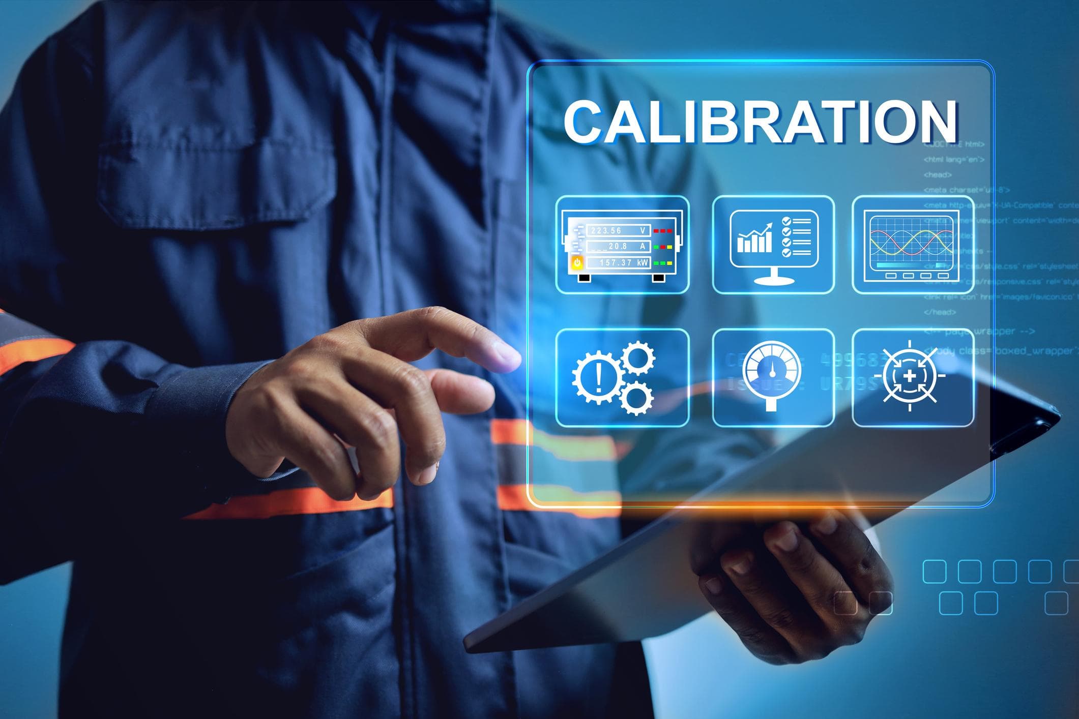 Engineers performing integrated systems testing on industrial equipment